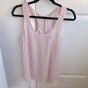 Pink/Blush Express Tank Blouse with Zipper on Back